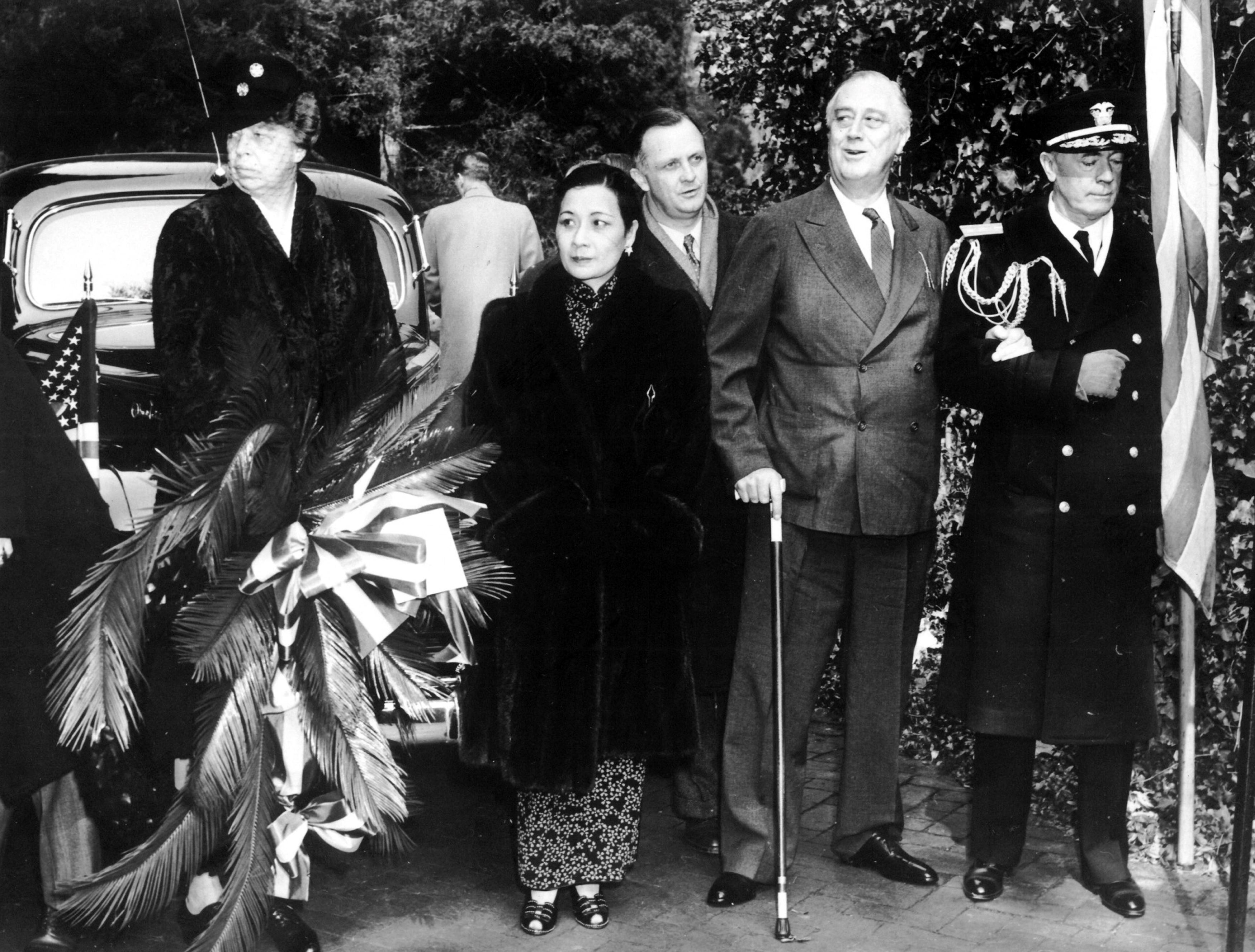 Franklin D. Roosevelt with Eleanor Roosevelt and Madame Chiang Kai-Shek, from 1943